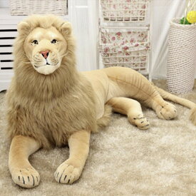 【人気商品】ぬいぐるみ ライオン クッション 特大 1.1m LION 百獣の王 抱き枕 動物 アニマル かわいい チャーミング おもちゃ 誕生日 クリスマス ギフト サプライズ 友人 家族 パーティー 恋人 お遊戯会 子供 イベント SNS お返し品 バレンタイン