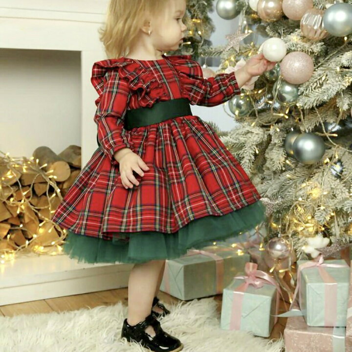 楽天市場 クリスマス 女の子 ワンピース ドレス 3歳 4歳 チェック柄 リボン 子供ドレス ガールズ キッズ 発表会 結婚式 子供服 女の子 子供 ドレス サンタ フォーマル ピアノ 発表会 イベント ステージ衣装 子ども服 3歳 4歳 子供 Aio Online Store