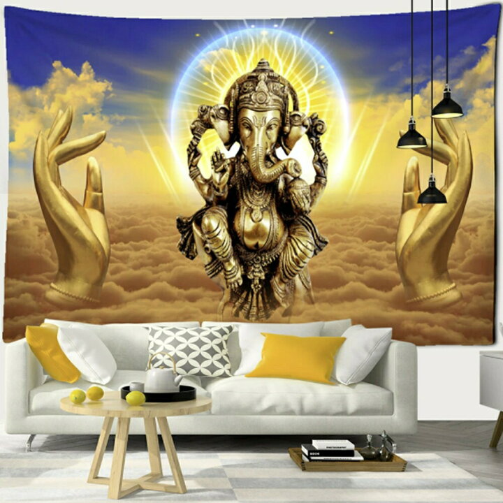 楽天市場 風水 タペストリー 祈りの手とガネーシャ 150 100 絵 ポスター 玄関 ガネーシャの飾り 壁 風水グッズ 壁掛け 開運祈願 金運祈願 風水象 アイテム 開運 金運 財産運 出世運 恋愛運 幸福 成功 プレゼント 贈り物 開運厄除 Aio Online Store
