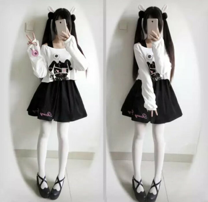 楽天市場 眼帯ウサギ セットアップ レディース 長袖 ロリータ 病みかわ 韓国 オルチャン 韓流 つぎはぎラビット ゴシック ゴスロリ ゆめかわ コスプレ 個性的 人気 うさぎ 闇 Aio Online Store