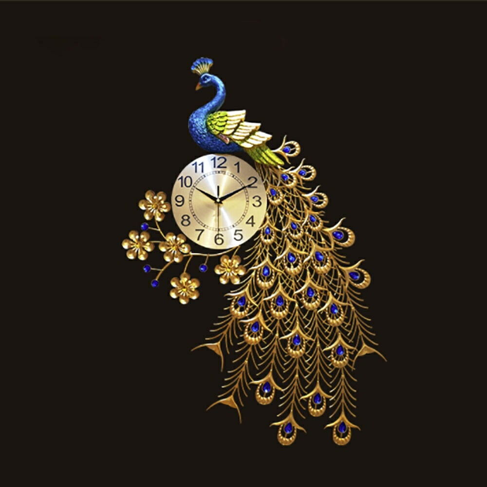 素晴らしい 壁掛け時計[オピニオン]孔雀時計の掛け時計リビング