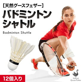 【訳あり特価品質ムラあり】お得に試せる練習用 バドミントン シャトル ーVer2ー ガチョウの羽根 12個入り 1ダース シャトルコック バトミントン スポーツ用品 スタンダード フェザーシャトル 練習球 スポーツ 練習 練習用 消耗品 小学校 中学校 高校 部活 ケース付き