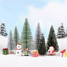 置物 クリスマスツリー 大小6個セット ミニ ミニチュア ツリー オーナメント シルバー グリーン 誕生日 飾り付け セット 室内 デコレーション ミニチュア雑貨 装飾 誕生日飾り付け メリークリスマス クリスマス用品 木 可愛い かわいい おしゃれ 部屋飾り