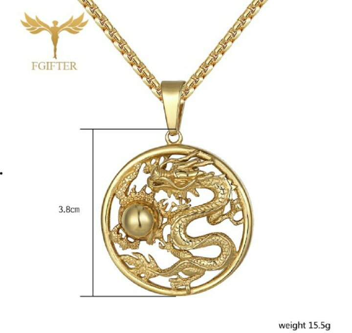 楽天市場】コイン型 龍ネックレストップのみ ドラゴン アクセサリー 
