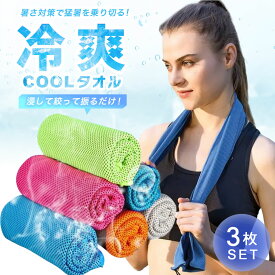 【人気商品】 コールドタオル 冷たい 全5色 3枚セット クールタオル 冷却効果 冷感 超吸水 速乾 ジム フィットネス トレーニング ランニング 自宅 アウトドア 室内運動 建築仕事 飲食仕事 畑 ヨガ 登山 公園