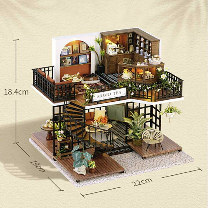 楽天市場】【予約商品】インテリア MOMO TEA ドールハウスキット 