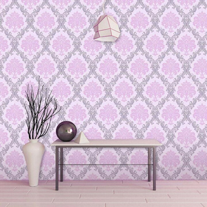 楽天市場 壁紙 ダマスク柄 ピンク 1本 Damask 45cm 1000cm シールタイプ Diy かわいい おしゃれ クロス 補修 ラグジュアリー 北欧 賃貸壁紙 背景 プレゼント 贈物 シンプル ベッドルーム リビング お洒落 防音 リメイク リフォーム シート Aio Online Store