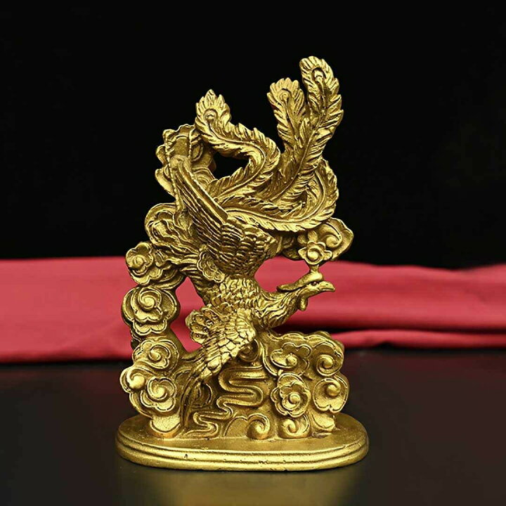 楽天市場】風水 鳳凰or龍 単品 ゴールド ドラゴン 置物 フェニックス 