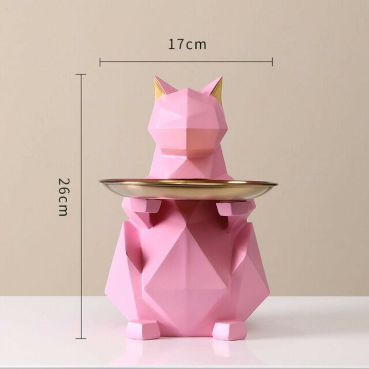楽天市場】【限定SALE価格】【在庫限り】小物入れ ポリゴン猫 ホワイト 