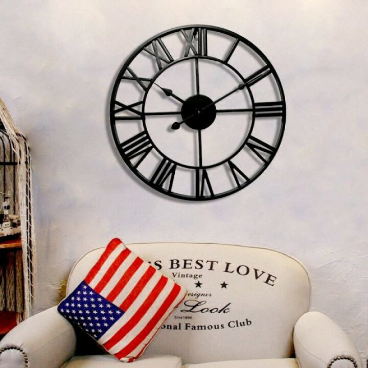 楽天市場 大きなアイアンフレーム アンティーク 雑貨 壁掛け時計 アイアン雑貨 男前インテリア 掛け時計 アンティークデザイン アメリカンクロック ウォールクロック インテリア 壁飾り 壁掛け 静音 アイアン おしゃれ かっこいい モダン 大きめ Aio Online Store