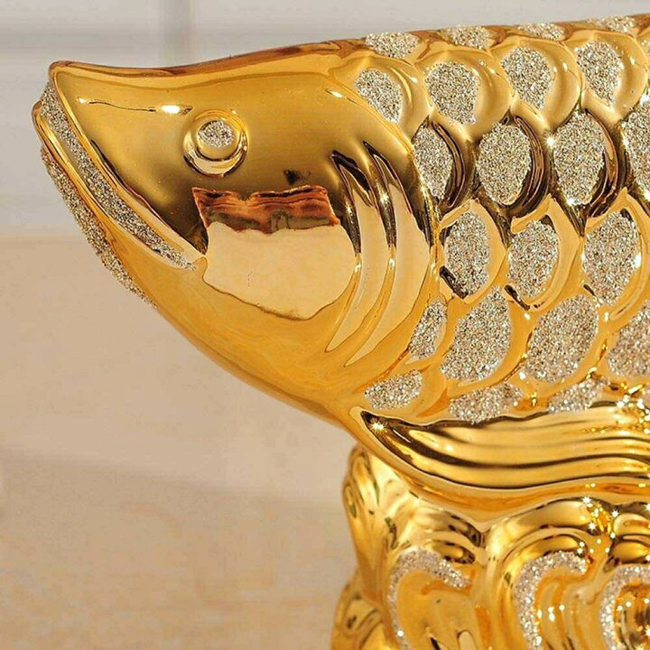 楽天市場】【ランキング1位5冠達成】 置物 アロワナ 招財龍魚 (しょう 