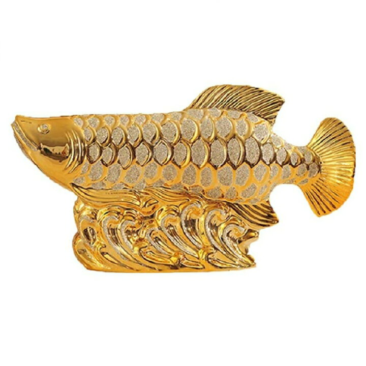 楽天市場】【ランキング1位5冠達成】 置物 アロワナ 招財龍魚 (しょう 