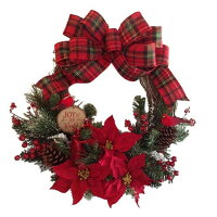 楽天市場 クリスマスリース 35cm 35cm 赤リボン Xmas リース 造花 花輪 アートフラワー クリスマス 玄関 丸 輪っか ドア 飾り 装飾 インテリア お祝い 誕生日 クリスマス飾り プレゼント フラワーリース 室内 壁面装飾 壁掛け ギフト 可愛い シンプル Aio Online Store