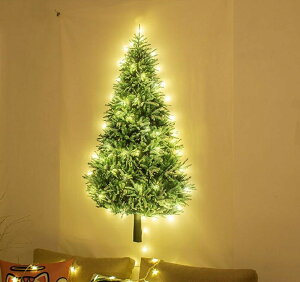 LEDライトがついたタペストリーやウォールツリー、光るおしゃれな壁掛けクリスマス飾りを探しています！