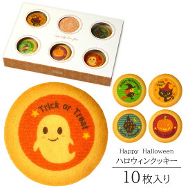 ハロウィン クッキー 10枚入り 個包装 短納期 | お菓子 スイーツ 焼菓子 詰め合わせ ギフト Halloween ハロウイン かわいい イラスト入り おばけ 魔女 ジャックオーランタン 猫 ホラーハウス 城 カラフル オシャレ おいしい おやつ 子供 友達 プレゼント 配る 配布 パーティ