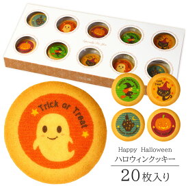 ハロウィン クッキー 20枚入り 個包装 送料無料 | お菓子 スイーツ 焼菓子 詰め合わせ ギフト Halloween ハロウイン かわいい イラスト入り おばけ 魔女 ジャックオーランタン 猫 ホラーハウス 城 カラフル おいしい おやつ 子供 友達 プレゼント 配る 配布 パーティ