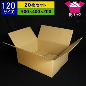 120サイズダンボール箱無地≪通販アパレル/120S中芯強化材質≫20枚セット