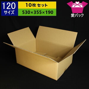 120サイズダンボール箱≪通販アパレル/120S中芯強化材質≫10枚