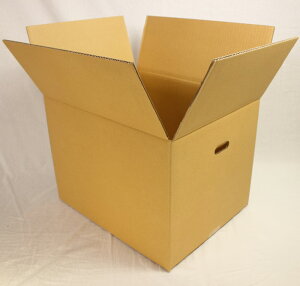 ダンボール箱120サイズ(無地×20枚)(450×350×330)中芯強化材質【送料無料あす楽日本製宅配用宅配箱段ボール持ち手付き梱包用通販用小物用ネットショップオークションフリマアプリ発送用宅配引越し引っ越し収納無地ケース】