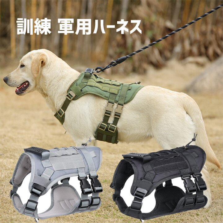 楽天市場】NEW 犬 ハーネス 中型犬 大型犬 胴輪 犬ハーネス ミリタリー 