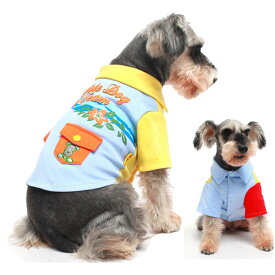 犬服 春 セール ペットウェア Tシャツ 小型犬 中型犬 ペット用 犬用 洋服　かわいい　春夏　ハワイ風のTシャツ　 おしゃれ 【あす楽対応】【メール便送料無料(ネコポス)】♪
