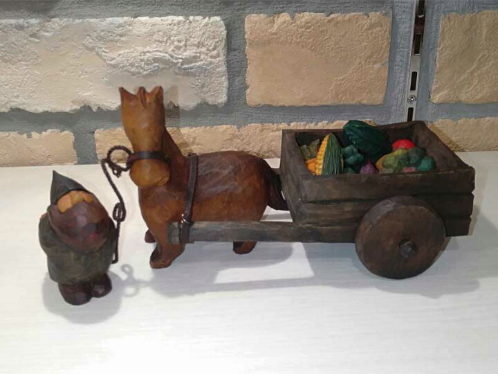 楽天市場】コロポックル 馬車 木彫り 野菜 ハンドメイド ジャガイモ 