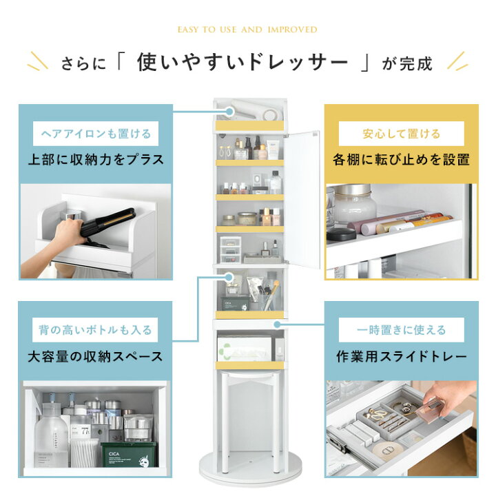 楽天市場】【4/12限定！7％OFFクーポン配布中】 ドレッサー 全身鏡 