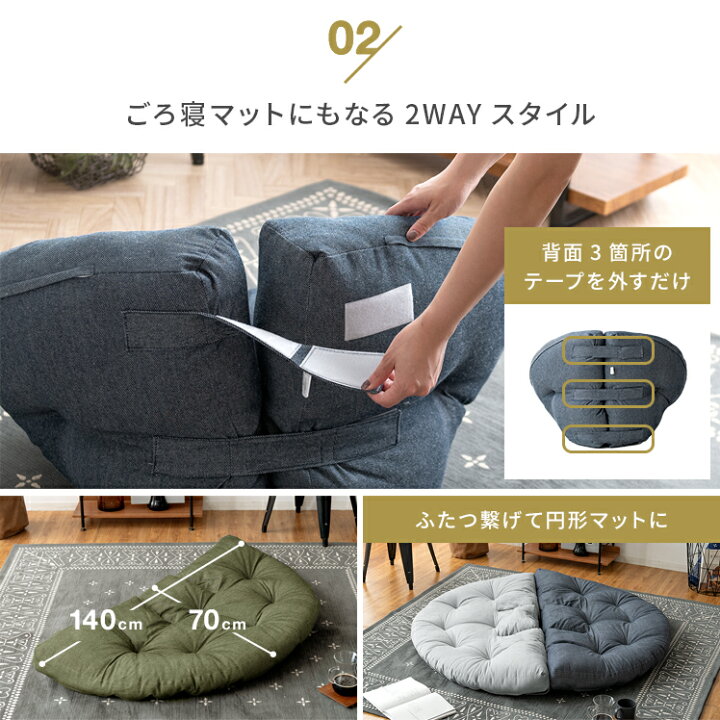 楽天市場】フロアクッション クッション フロアソファ ごろ寝 マット 