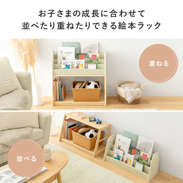 楽天市場】絵本棚 絵本収納 ブックラック 子供部屋 絵本ラック 