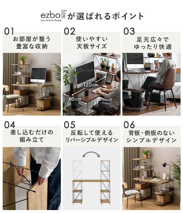 楽天市場】デスク 120cm幅 パソコンデスク 机 テーブル パソコンラック 