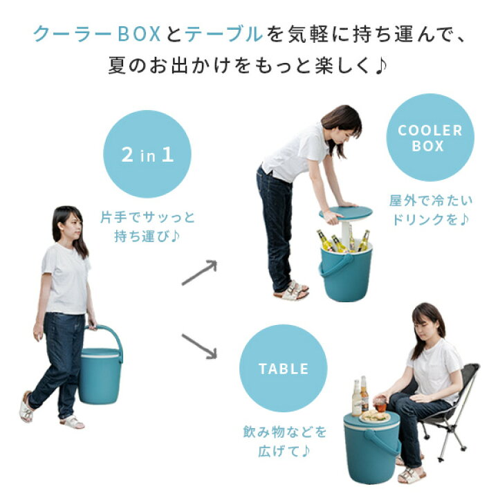 楽天市場】クーラーボックス テーブル サイドテーブル 保冷 クーラー 