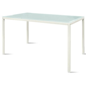 ダイニングテーブル テーブル ガラステーブル シンプル モダン ホワイト 白 おしゃれ 食卓 爽やかで圧迫感のないデザイン ガラストップダイニングテーブル ホワイト