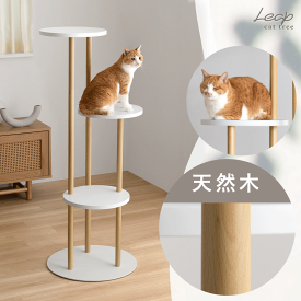 【先着5名様限定！50％OFFクーポン配布中】 キャットタワー 木製 据え置き 多頭飼い スリム 大型猫 猫 省スペース 猫タワー 置き型 猫用 キャット ツリー タワー 猫用品 遊び道具 ベット用 室内 北欧 インテリア シンプル キャットツリー Leap〔リープ〕