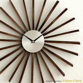 掛け時計 壁掛け時計 時計 おしゃれ 掛時計 クロック ウォールクロック ジョージネルソン George Nelson 北欧 レトロ ミッドセンチュリー シンプル Flutter Clock 〔フラッタークロック〕