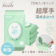 AIRFRIC 流せるおしりふき 厚手 無添加 無香料 ノンアルコール 蓋つき 流せる 大判 純水 99％ 新生児 赤…