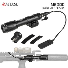 【楽天ランキング1位】【【 SOTAC製 】 SUREFIRE M600C スカウトライト ウェポンライト レプリカ 高光度ホワイトLED搭載 スイッチ 2種付き アルマイト仕上げ | シュアファイア レプリカ ウエポンライト surefire ウェポンライト スイッチ リモートスイッチ