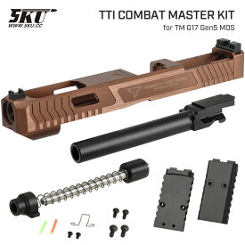 【 5KU 製 】東京マルイ グロック17 Gen5 MOS 対応 TTI COMBAT MASTER G34 GEN5 コンバージョンキット (メタルスライド、アウターバレル、リコイルスプリング、ドットサイトプレート 他) | G17 Gen.5 G5 アルミCNC 金属 アルミスライド カスタムパーツ ジョン ウィック
