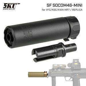 �y 5KU �� �zVFC/KSC/KWA MP7��p SUREFIRE SOCOM46-MINI �^�C�v �T�v���b�T�[ & 12mm���l�W �n�C�_�[ �Z�b�g �A���~ �X�`�[���b�T�C�����T�[ ������ �V���A�t�@�C�A ���v���J �J�X�^�� ���ꕔ�� �K�X�u�� G