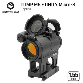 【 Evolution Gear 製 】COMP M5 ドットサイト本体 ＆ UNITY FAST MICRO-S マウント レプリカ セット | マイクロ ハイマウント 20mmレール 東京マルイ エアガン エアーガン スコープ 電動ガン ガスガン サバゲー サバイバルゲーム M4 AK MP5 SCAR