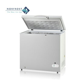 【メーカー直送/代引・後払い不可】ノーフロスト(NORFROST) 冷凍庫 チェストフリーザー ノンフロン 193L ホワイト JH200CR フォースター 庫内2段式