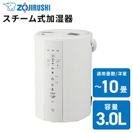 【あんしん延長保証選べます】＼最新モデル／象印（ZOJIRUSHI） スチーム式加湿器 3.0L　ホワイト EE-DF3…
