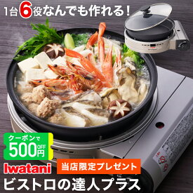 【LINE登録500円OFFクーポン】ビストロの達人プラス シルバー 岩谷産業 イワタニカセットフー CB-BST-PLS カセットガス グリルパン 深型 グリル鍋 iwatani カセットコンロ カセットガス ガスボンベ コードレス ホットプレート 調理 安全装置 防災 日本製 おしゃれ