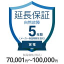 価格.com家電延長保証(自然故障)5年[家電] 70,001〜100,000円 KKC-5n6000