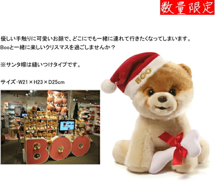 楽天市場】クリスマス限定 出産祝い ぬいぐるみ BOO世界一かわいい犬 