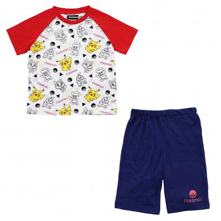 おトク】 未着用 ポケモンパジャマ 長袖半袖セット ☆ 30UP シェイプスーツ L 上下 イエロー×黒 チュニック 日本製