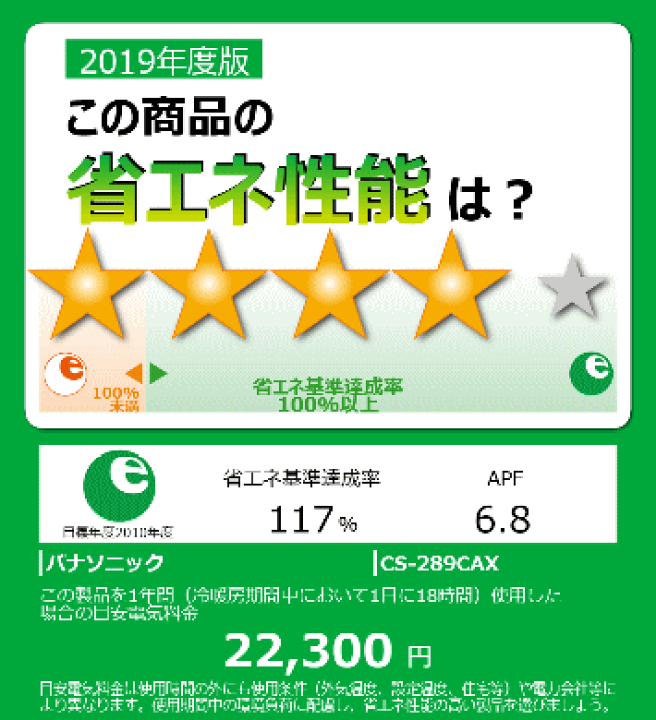 楽天市場】【送料無料(エリア限定)】パナソニック□CS-289CAX-W□(CS 
