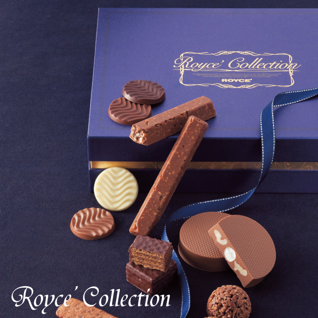 贈答 メイルオーダー ロイズチョコレート菓子が10種類合計78点入ってます ロイズ コレクション ブルー