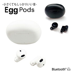 ワイヤレスイヤホン Bluetooth 5.3 イヤホン ワイヤレス iPhone android スマホ Bluetooth5.3 ブルートゥース イヤフォン 軽量 EggPods ブラック ホワイト
