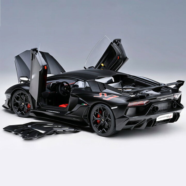 楽天市場】ミニカー 1/18 ランボルギーニ アヴェンタドール SVJ 