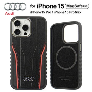 iPhone 15 Pro P[X Audi AEfB {v iPhone15Pro v}bNX 15ProMax MagSafeΉ iPhone15 ACtH v v}bNX U[ bh CX[dΉ  uh [J[ CZXi